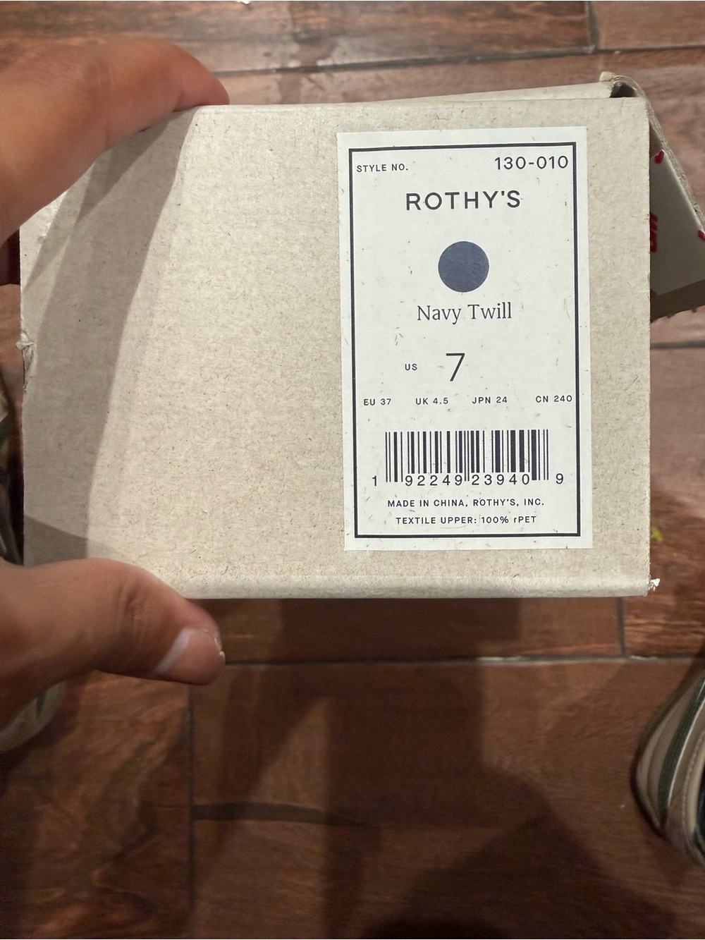 Rothy’s The Loafer in Navy Twill size 7 | New in Box